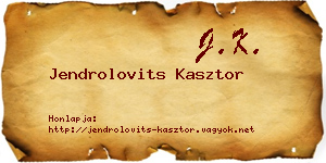 Jendrolovits Kasztor névjegykártya